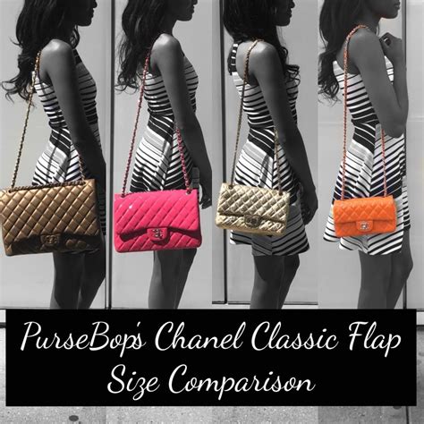 chanel classic flap bag sizes 2017|chanel bag size chart.